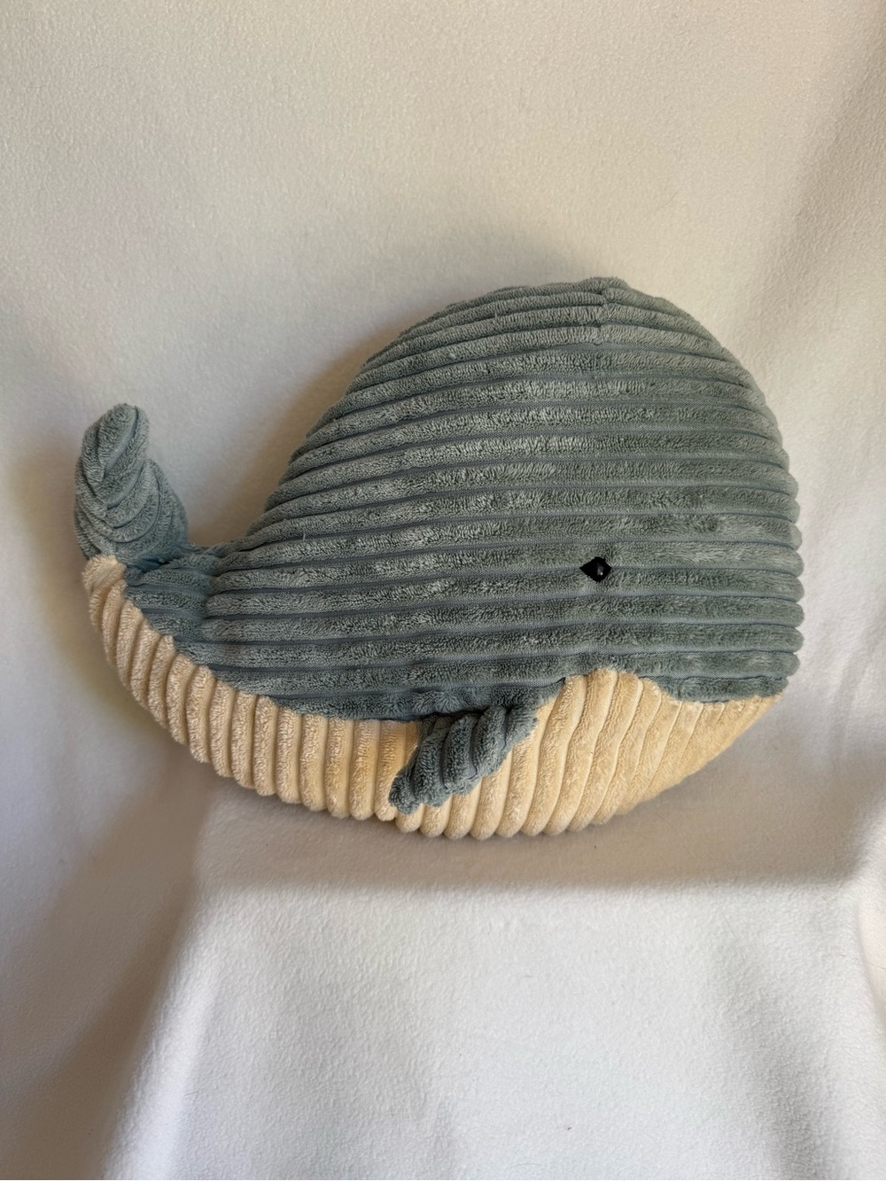 Jellycat Cordy Roy Whale 12β Blue Gray Corduroy Plush Retired ROY3W